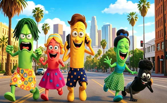 Animated cast of The Chatting Adult Toys movie